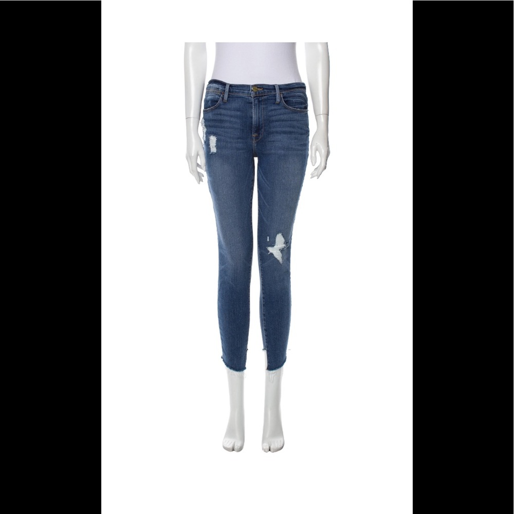 Frame Le Skinny De Jeanne Crop Raw Edge‎ 27 Filmore